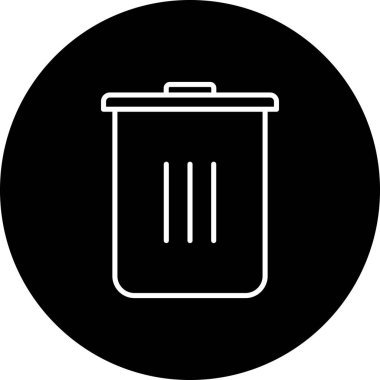 Çöp kutusu simgesi. özet çizimi  