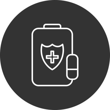 Tıbbi Tabletler ikonu. vektör illüstrasyonu