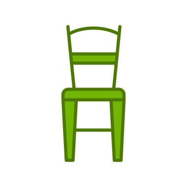 Sandalye Simgesi, vektör illüstrasyonu
