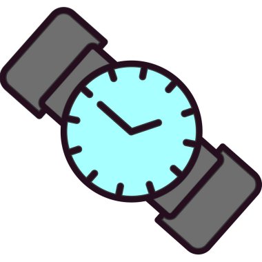 Kol saati ikon vektör illüstrasyonu