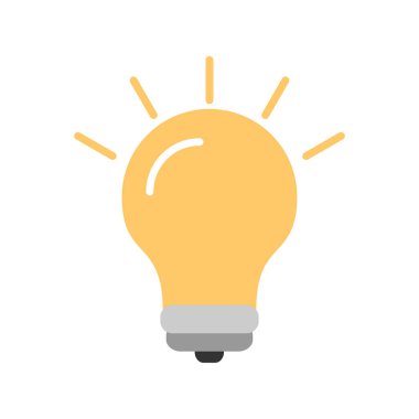 Ampul. Web simgesi basit bir illüstrasyon. fikir sembolü