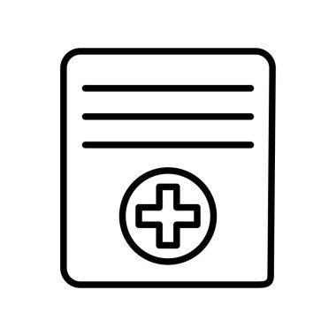 tıbbi dosya simge vektör çizim