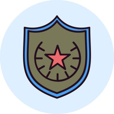 Polis Rozeti simgesi, vektör illüstrasyon tasarımı