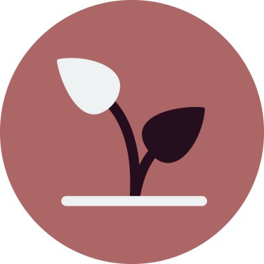 bitki simgesi, vektör illüstrasyonunu terk eder