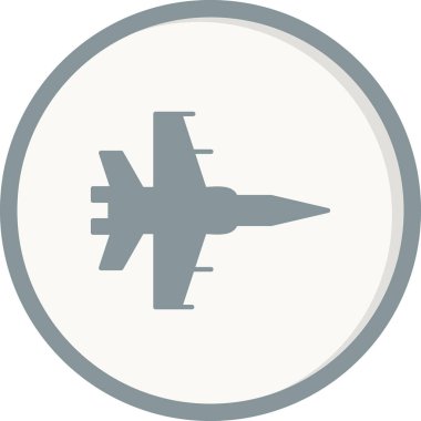 Fighter Jet ikon vektör çizimi