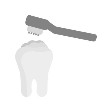 Diş Fırçalama ikonu vektör çizimi