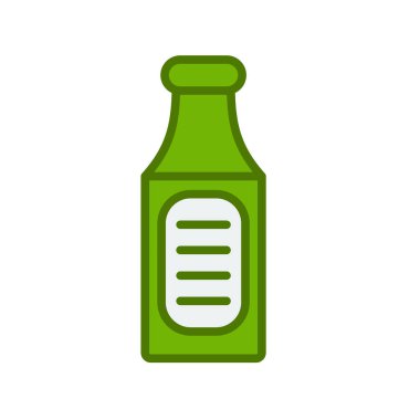 süt şişesi simgesi, vektör illüstrasyonu