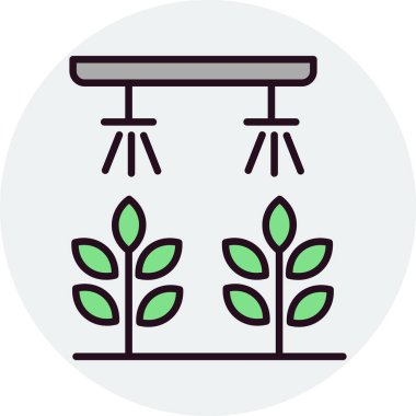 Hidrofonik bahçe ikonu vektör illüstrasyonu