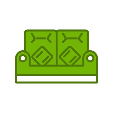 Koltuk simgesi, vektör illüstrasyonu