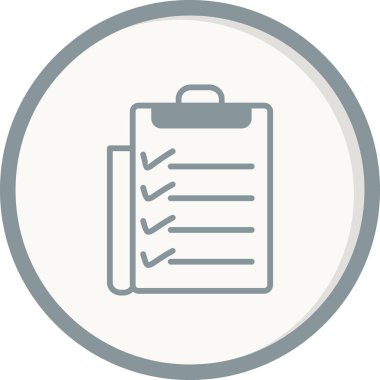 Kontrol listesi. Web simgesi vektör illüstrasyonu 