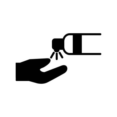 El dezenfektanı basit bir simge, vektör illüstrasyonu