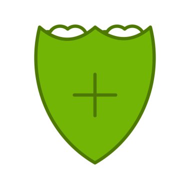 Hijyen kalkanı. Web simgesi basit illüstrasyon