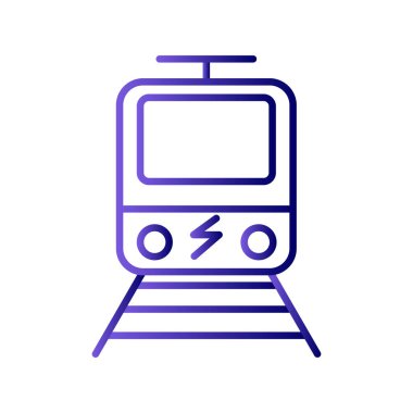 Elektrik tren simgesi, vektör illüstrasyonu