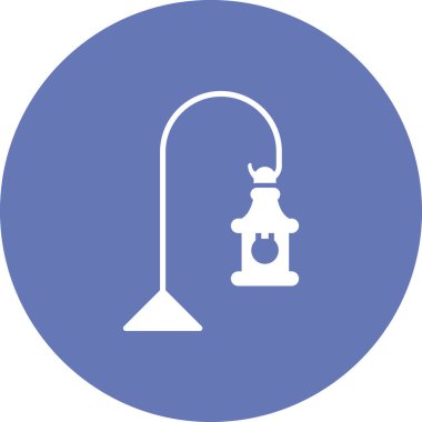 Lamba simgesi, vektör illüstrasyonu, sokak feneri 