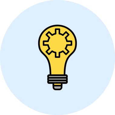 ampul vektörü ince çizgi simgesi