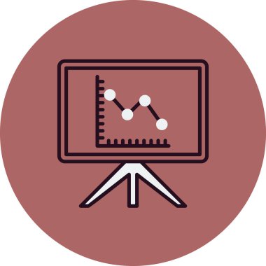 sunum simgesi vektör illüstrasyonu
