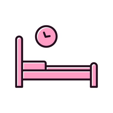 yatak ikonu vektör illüstrasyonu