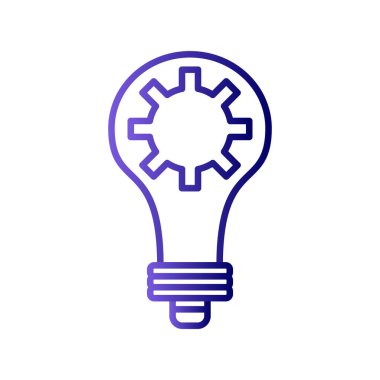 ampul vektörü ince çizgi simgesi