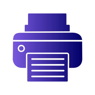 Yazıcı simgesi vektör illüstrasyonu