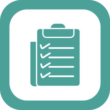 Kontrol listesi. Web simgesi vektör illüstrasyonu 