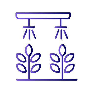 Hidrofonik bahçe ikonu vektör illüstrasyonu