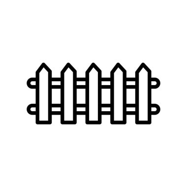 çit simgesi vektör illüstrasyonu