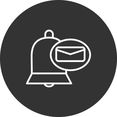 Bildirim simgesi, vektör illüstrasyonu