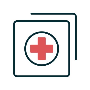 İlk yardım simgesi vektör illüstrasyonu 