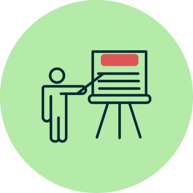 öğretmen simgesi vektör illüstrasyonu