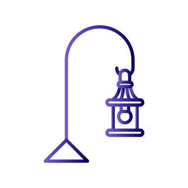 Lamba simgesi, vektör illüstrasyonu, sokak feneri 