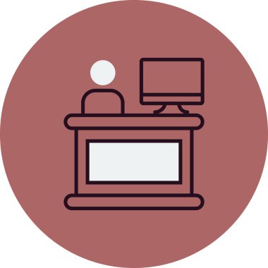 resepsiyon ikonu vektör illüstrasyonu