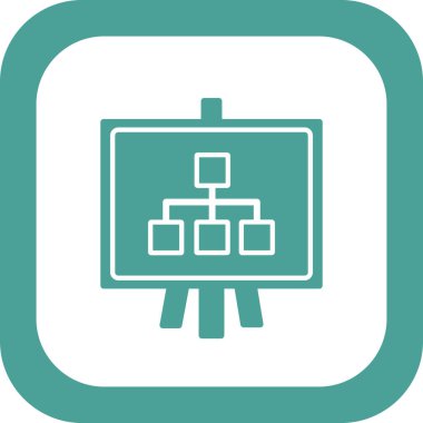 Şema vektör simgesi ile sunum tahtası Modern basit tasarım