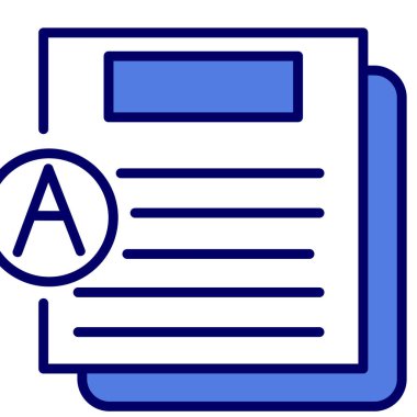 test simgesi vektör illüstrasyonu