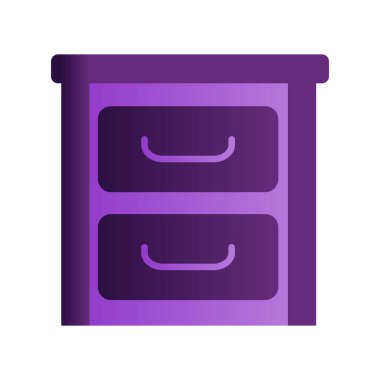 Çekmeceler simgesinin vektör illüstrasyonu 