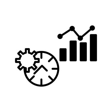 Zaman yönetimi simgesi vektör illüstrasyonu