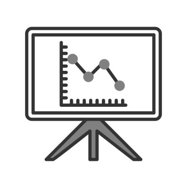 sunum simgesi vektör illüstrasyonu