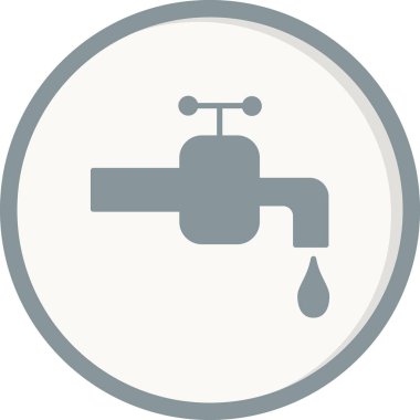 Su musluğu ikonu vektör illüstrasyonu