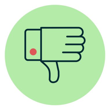 Hoşlanmıyorum. Web simgesi basit illüstrasyon 