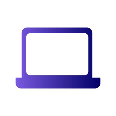 Dizüstü bilgisayar simgesi vektör çizimi