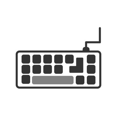 Klavye vektörü ince çizgi simgesi 