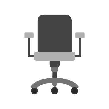 ofis sandalyesi simgesi, vektör illüstrasyonu