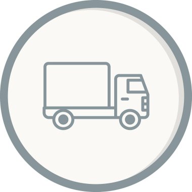 dağıtım kamyonu ikonu vektör çizimi