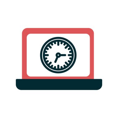 Dizüstü bilgisayar simgesi vektör çizimi