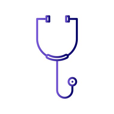 stetoskop ikonu vektör illüstrasyonu