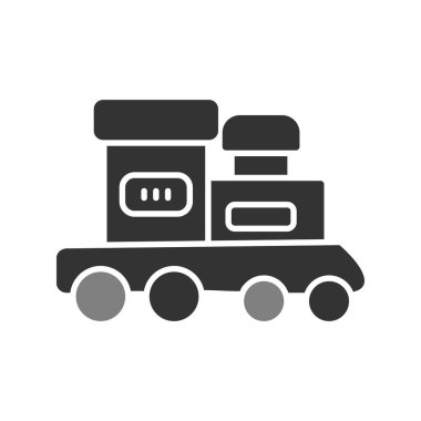 tren simgesi, vektör illüstrasyonu