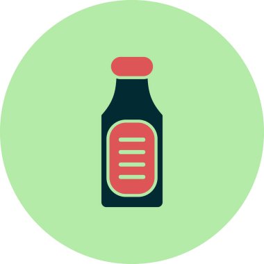 süt şişesi simgesi, vektör illüstrasyonu