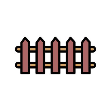 çit simgesi vektör illüstrasyonu