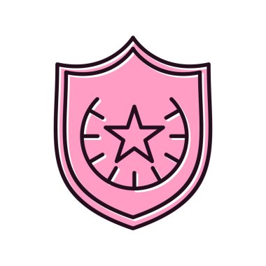 Polis Rozeti simgesi, vektör illüstrasyon tasarımı