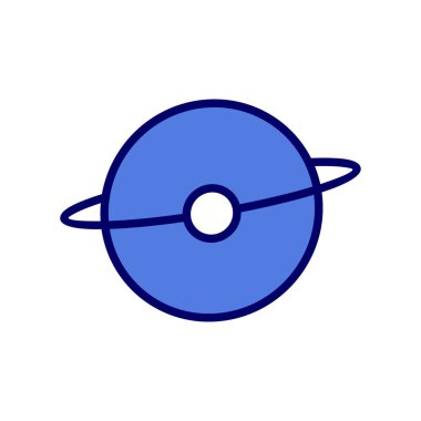 Gezegen simgesinin vektör çizimi, uzay sembolü