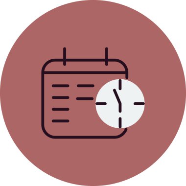 Zaman yönetimi simgesi vektör illüstrasyonu